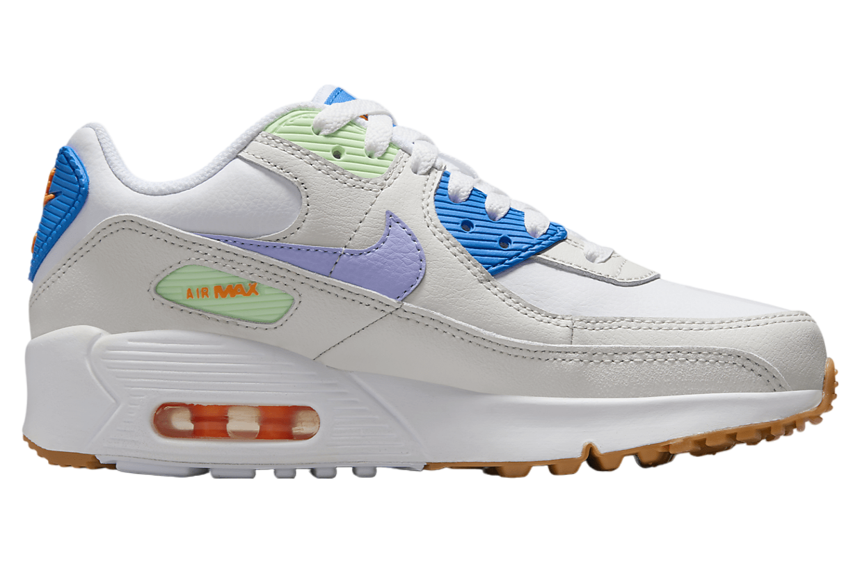 Nike Air Max 90 LTR GS White / Photo Blue / Purple Pulse