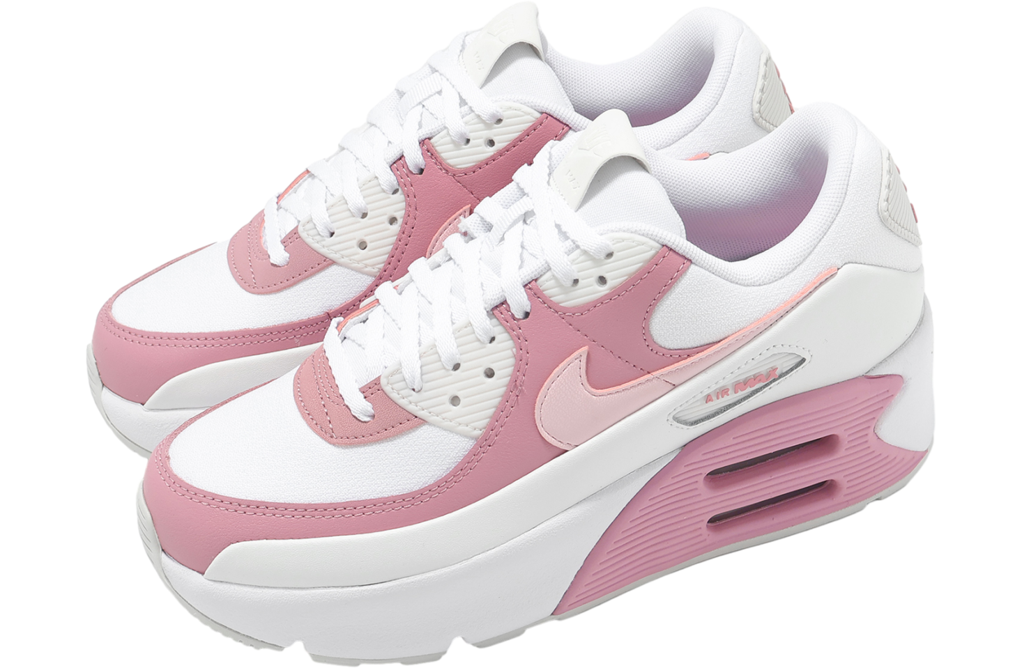 ★NIKE★ Air Max 90 LV8 W White Pink Foam Summit White Eleme Nike Air Max 90 LV8 WMNS White / Pink Foam Summit White