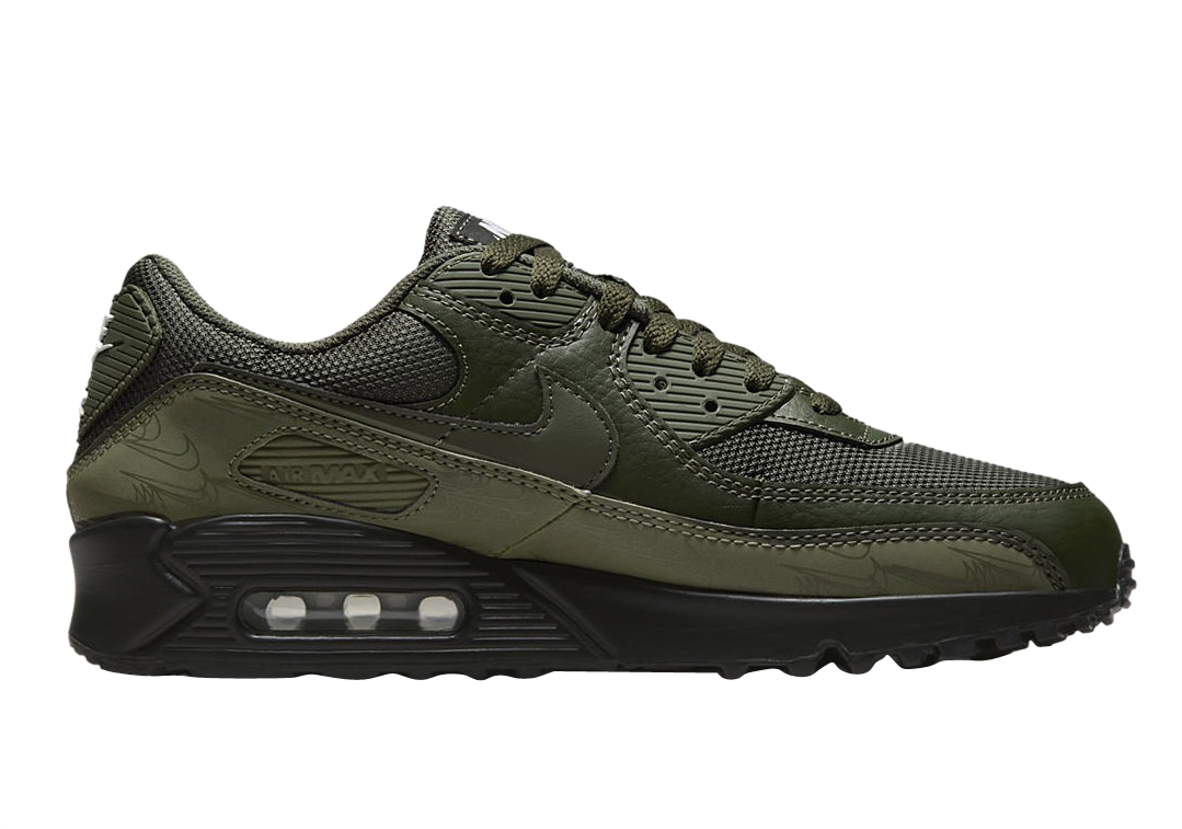 Nike Air Max 90 Olive Reflective - Aug 2022 - DZ4504-300