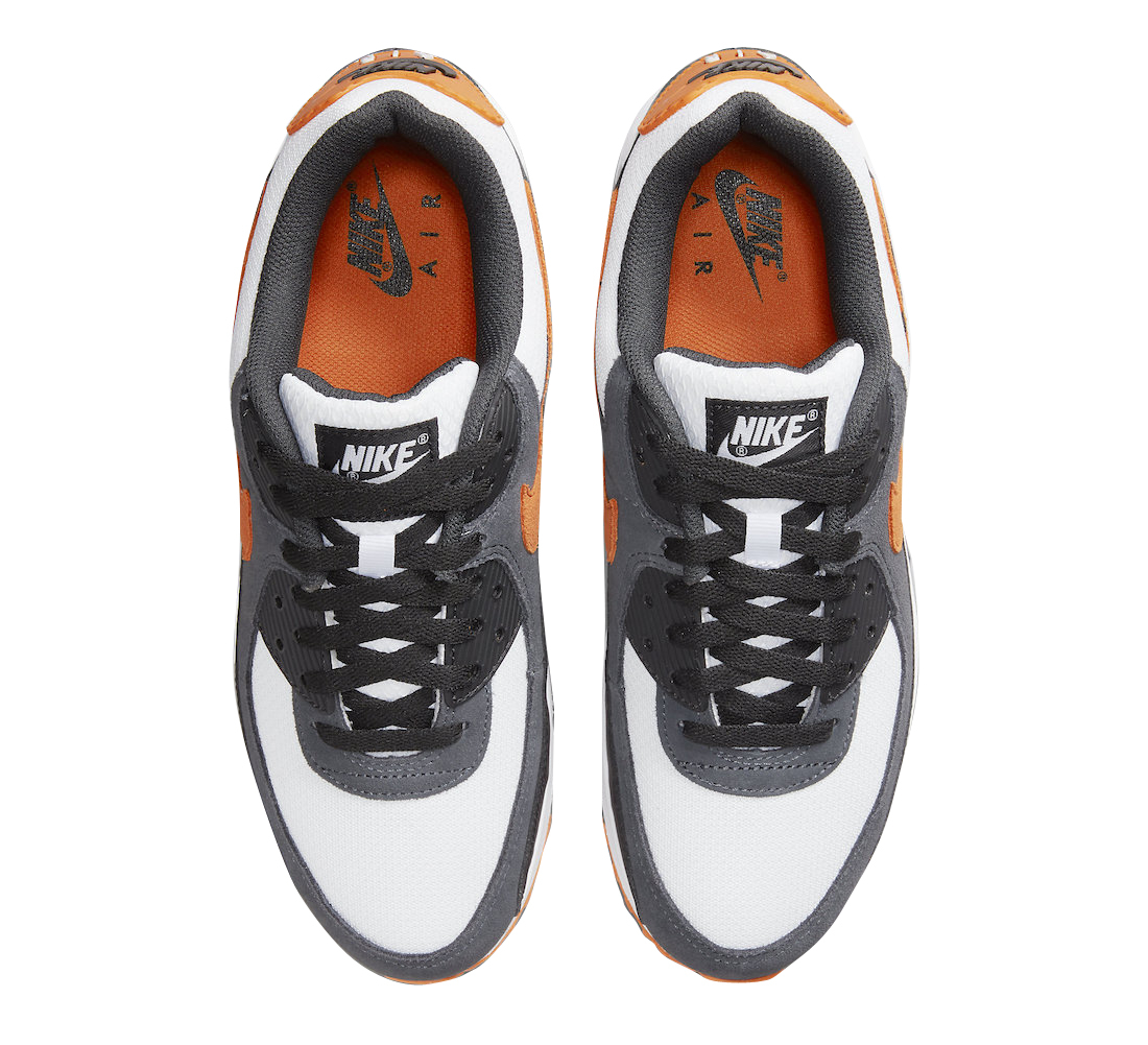 Nike Air Max 90 White Black Orange - Aug. 2022 - DM0029-101
