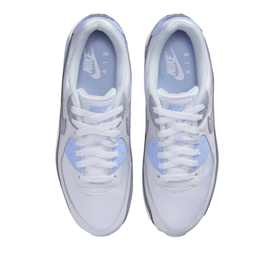 Nike Air Max 90 White Grey Blue FB8570-100 - KicksOnFire.com