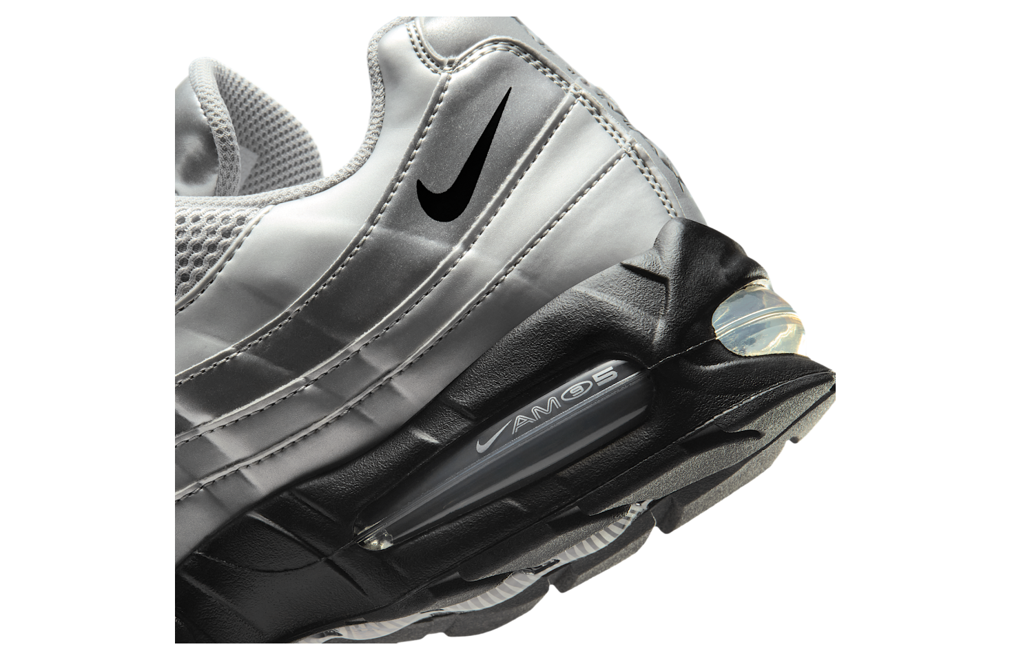 Nike Air Max 95 Big Bubble Metallic Silver / Black