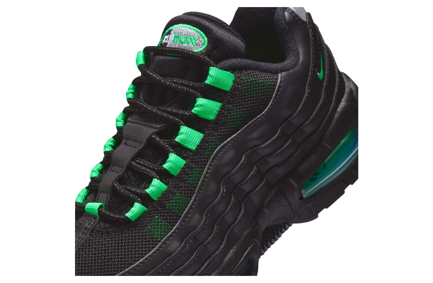 Nike Air Max 95 OG GS Black / Green Shock - Aug 2025 - II4130-009