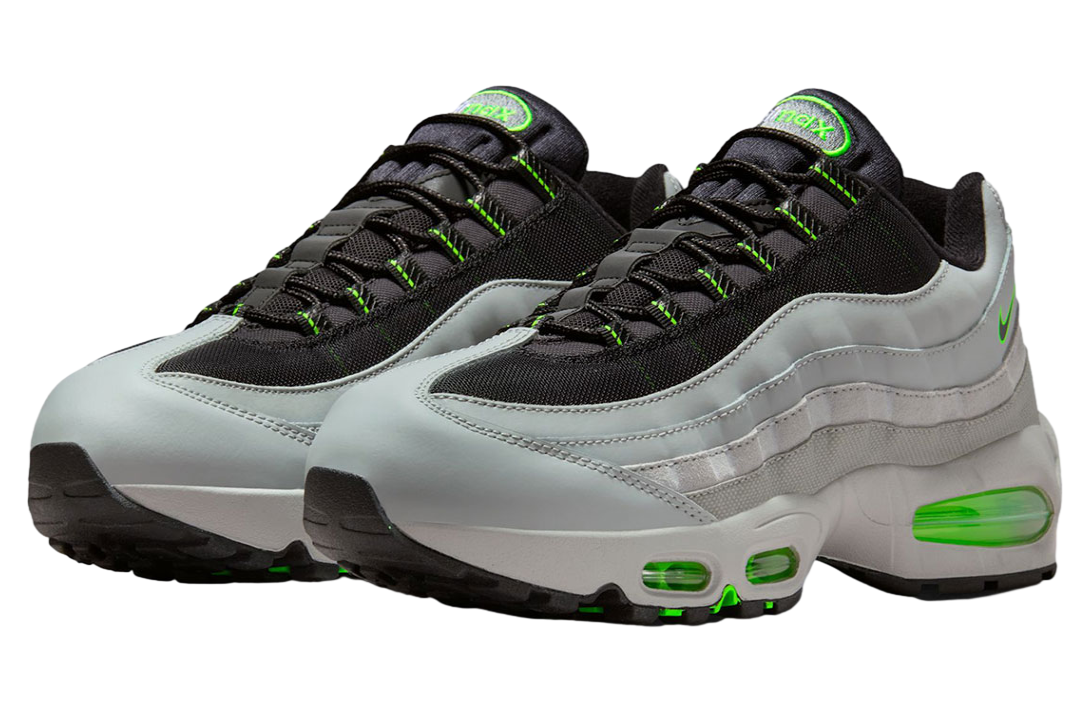 Nike Air Max 95 Silver / Black / Green - Oct 2025 - IH1228-002