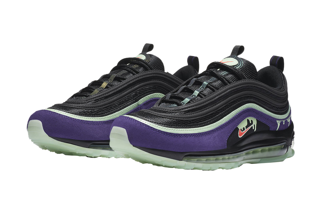 green and purple air max 97