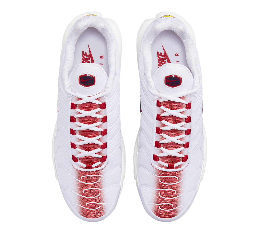 Nike Air Max Plus White University Red