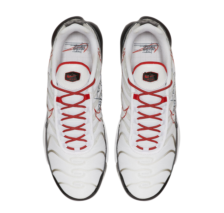 Nike Air Max Plus White University Red - Aug 2019 - CK9392-100