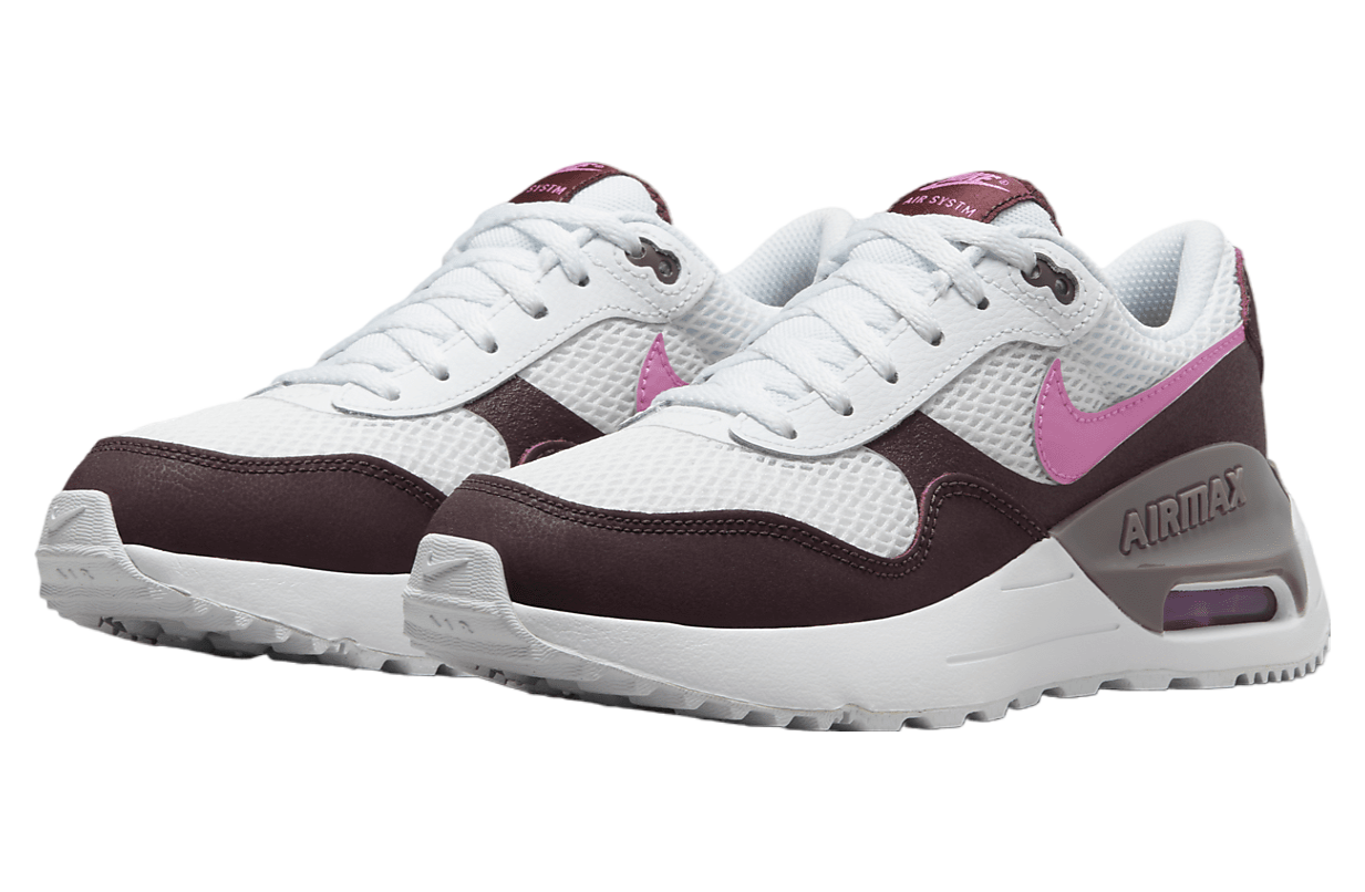 Nike Air Max SYSTM GS White / Burgundy Crush