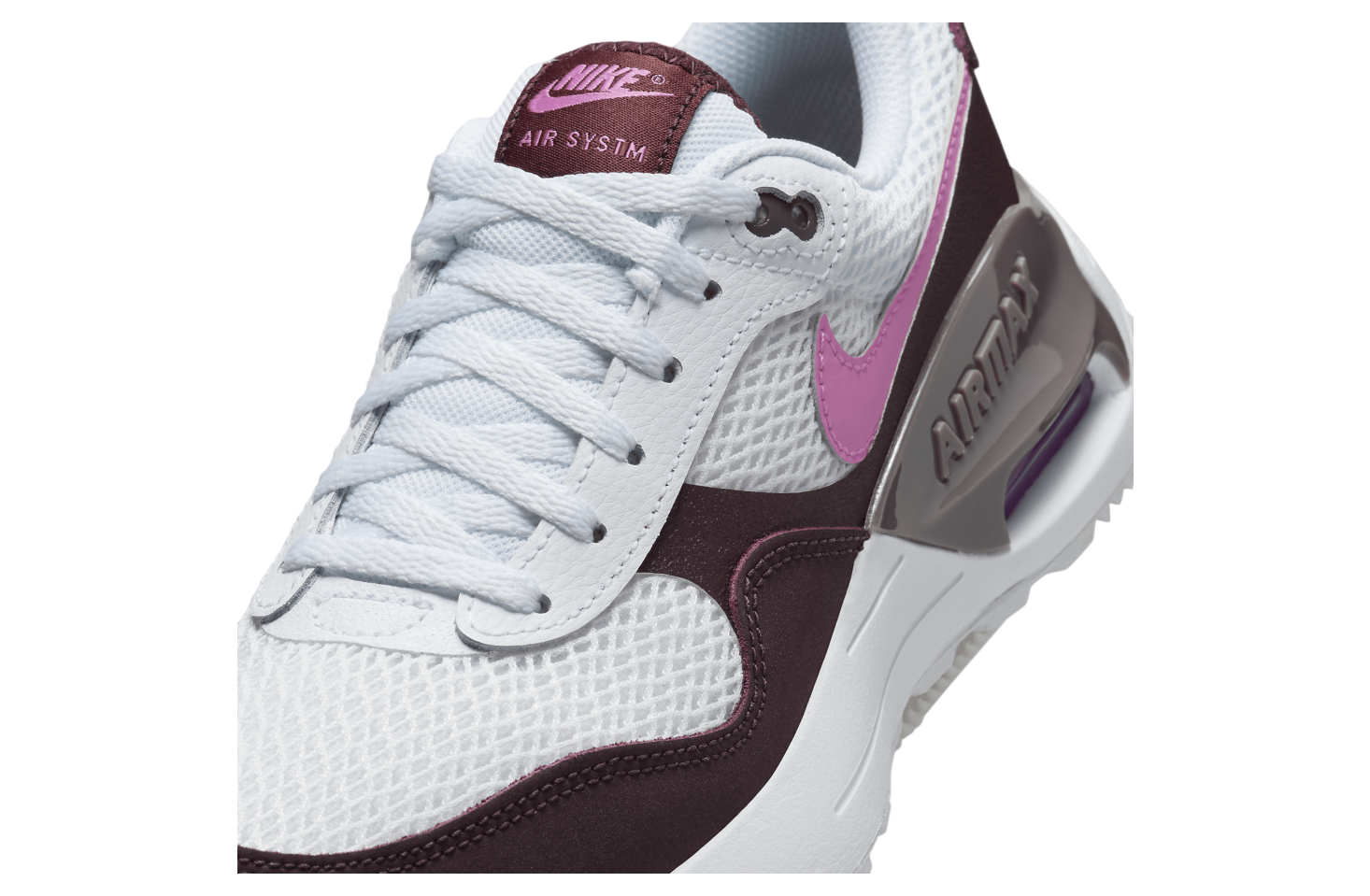 Nike Air Max SYSTM GS White / Burgundy Crush