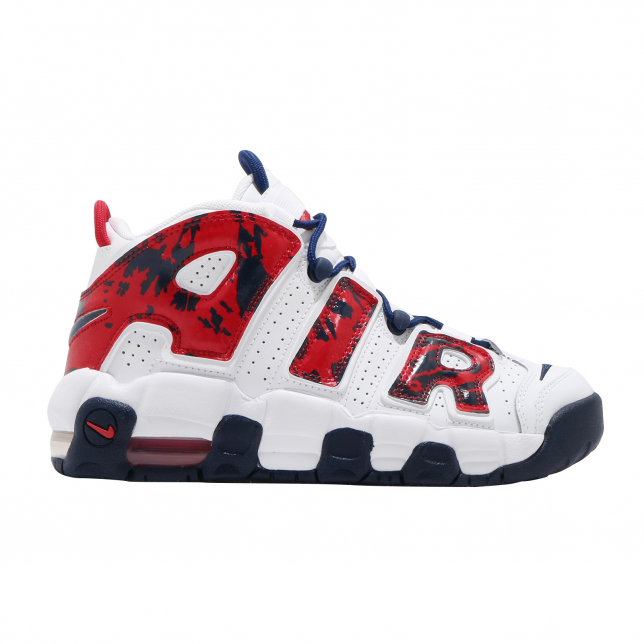 Nike Air More Uptempo GS White University Red Blue Void