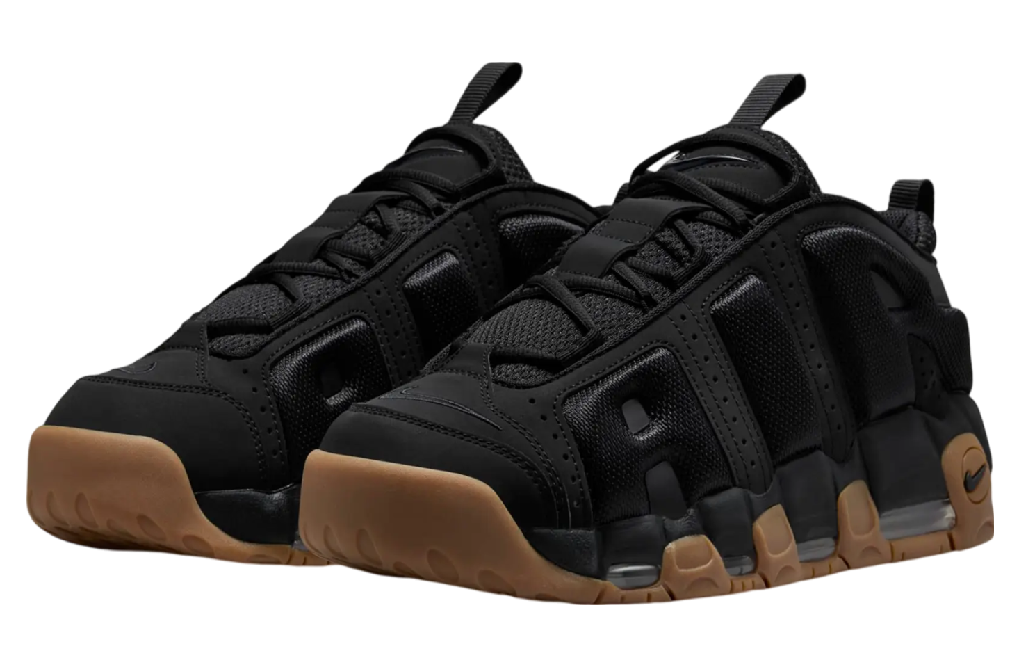 Nike Air More Uptempo Low Black / Gum