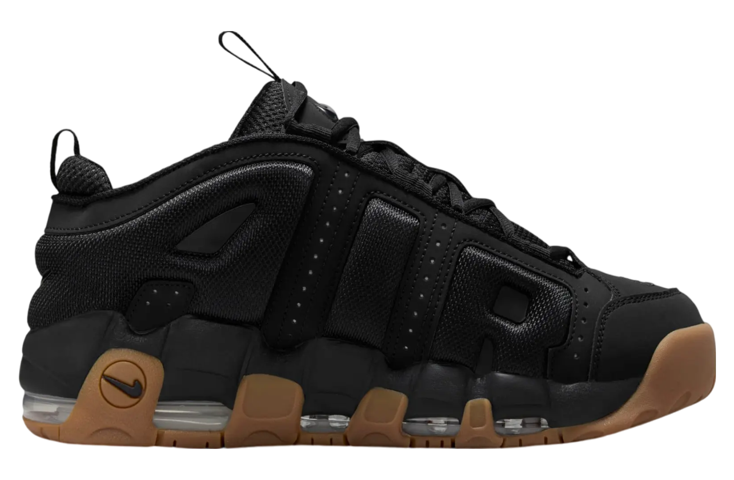 Nike Air More Uptempo Low Black / Gum