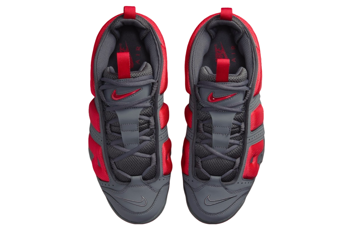 Nike Air More Uptempo Low Dark Grey / Light Crimson