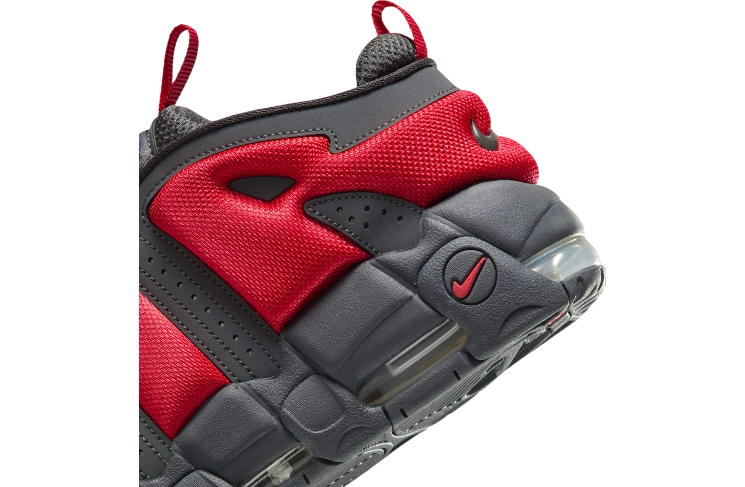 Nike Air More Uptempo Low Dark Grey / Light Crimson