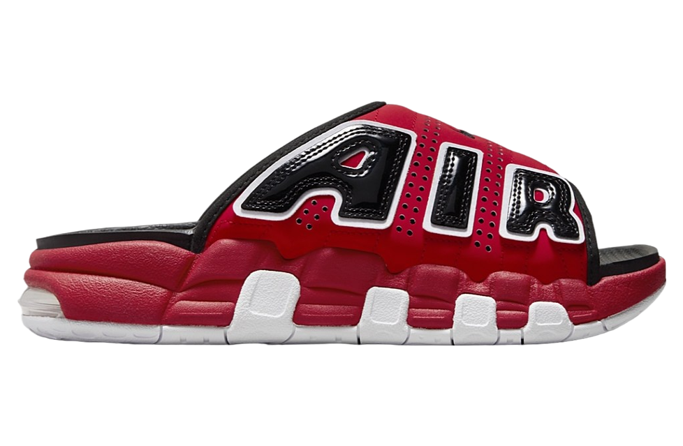 Nike Air More Uptempo Slide Black / Varsity Red