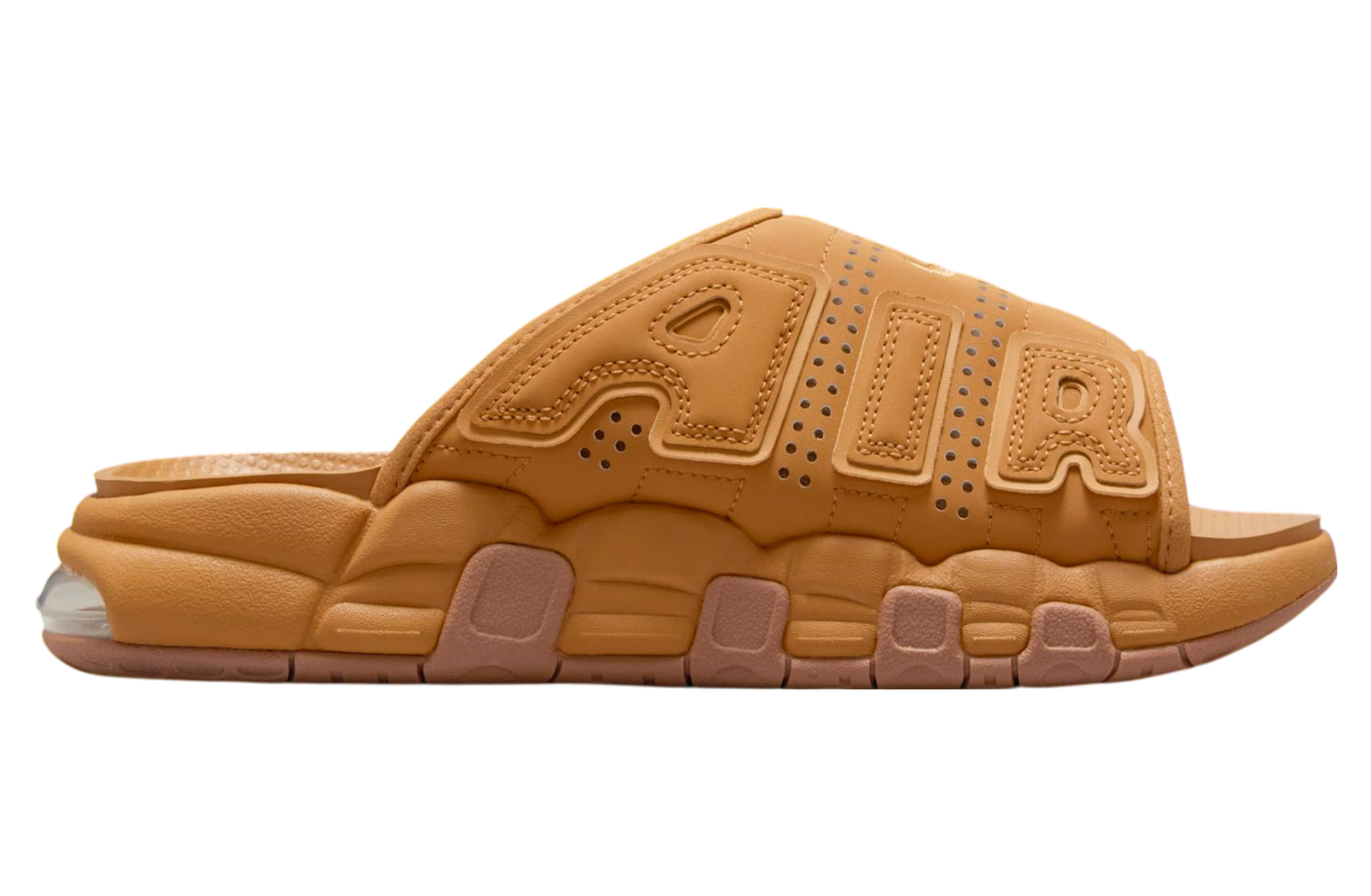 Nike Air More Uptempo Slide Flax / Gum Medium Brown