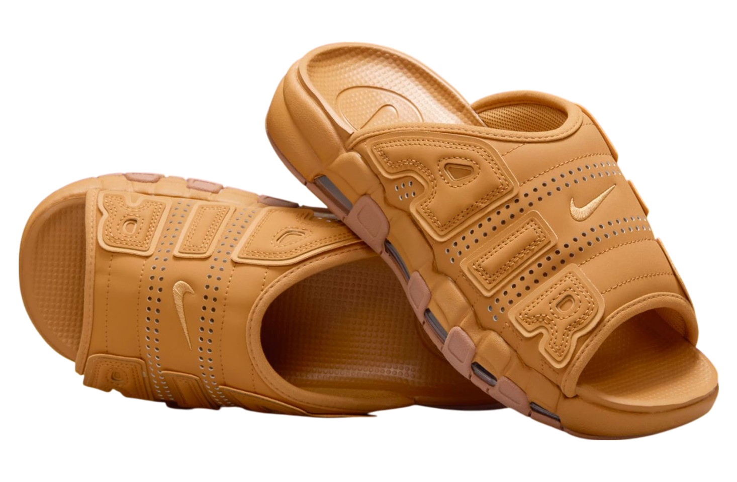 Nike Air More Uptempo Slide Flax / Gum Medium Brown