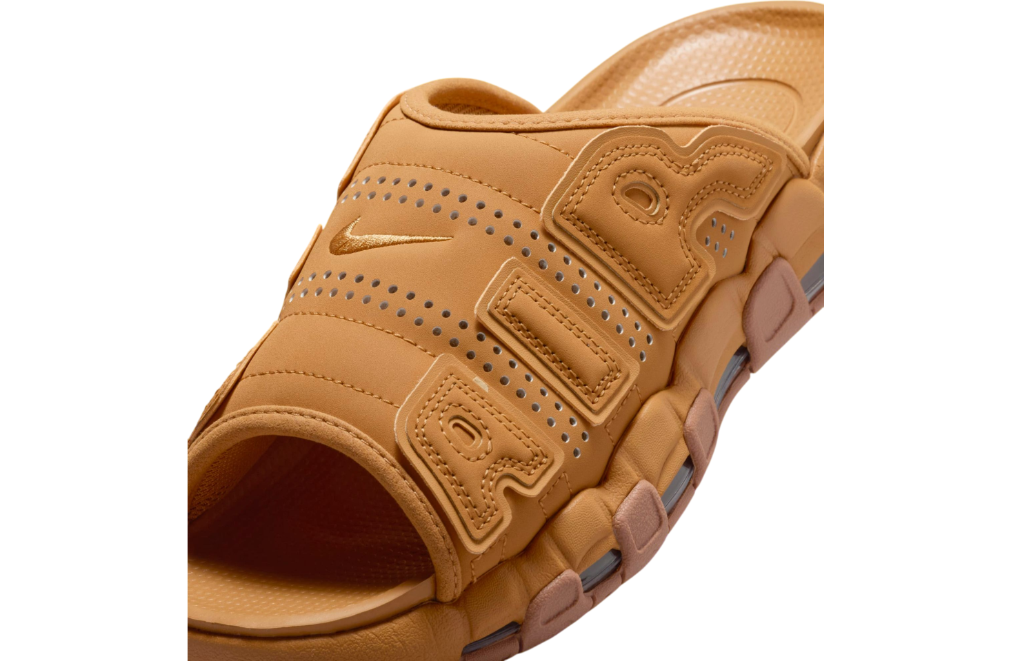 Nike Air More Uptempo Slide Flax / Gum Medium Brown