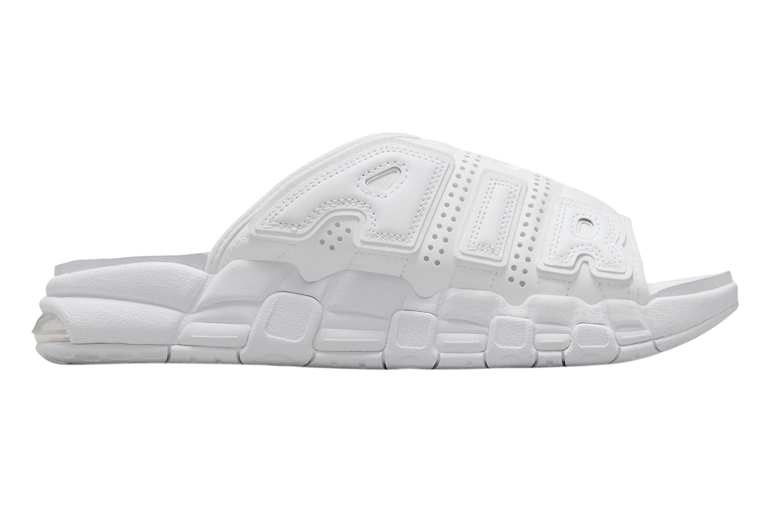 Nike Air More Uptempo Slide Triple White - Mar 2024 - FD9883-101 ...