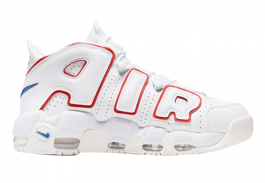 Nike Air More Uptempo White Red Blue