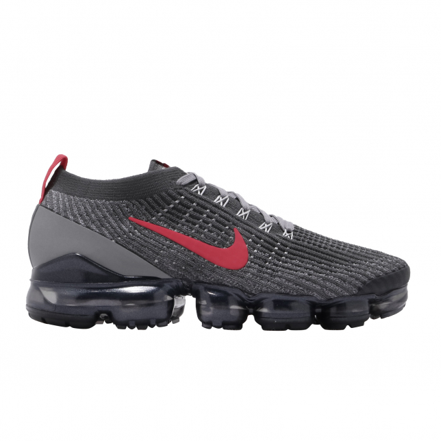 nike air vapormax flyknit 3 grey track red