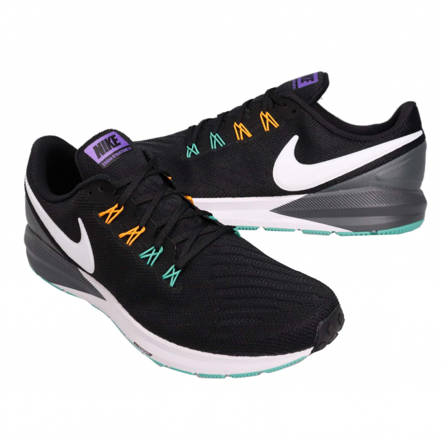 Nike Air Zoom Structure 22 Black White Dark Grey