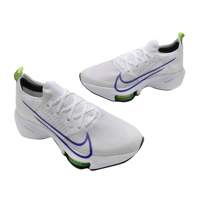 Nike Air Zoom Tempo Next% Flyknit White Racer Blue Volt