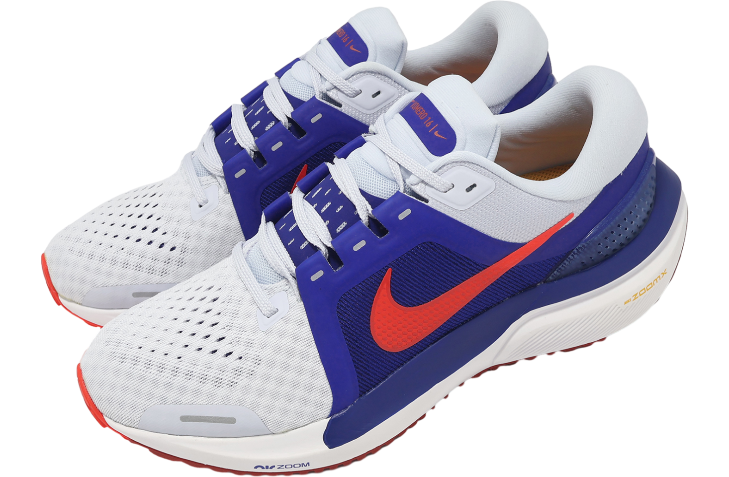 Nike Air Zoom Vomero 16 Football Grey / Bright Crimson