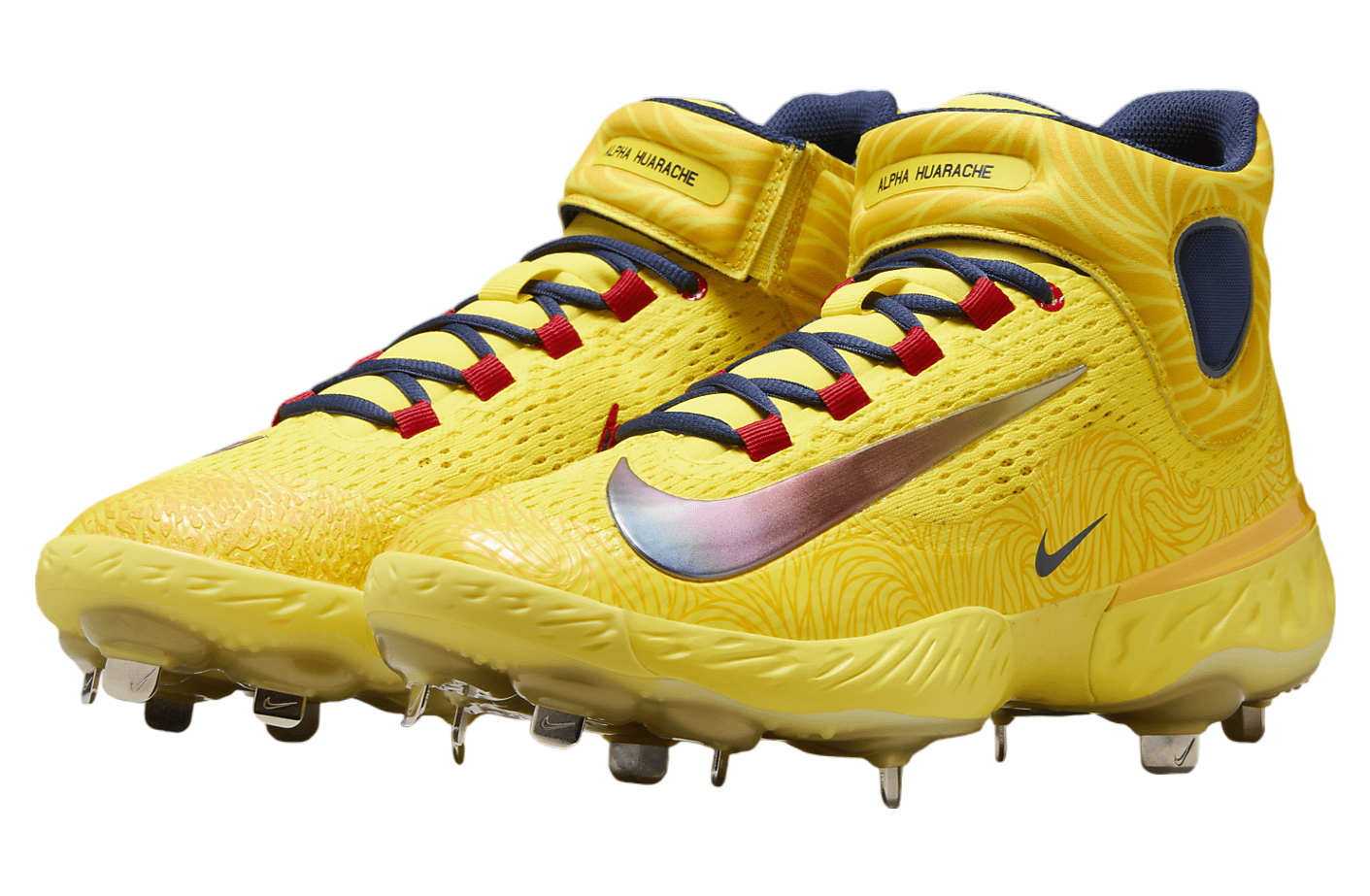 Nike Alpha Huarache Elite 4 Mid Ronald Acuña Jr. Opti Yellow / University Gold