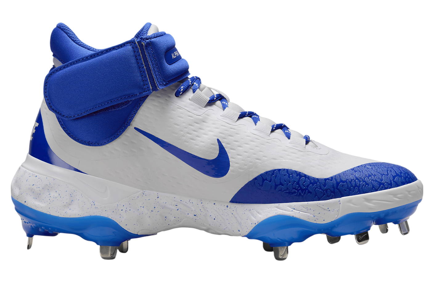 Nike Alpha Huarache Elite 4 Mid White / Hyper Royal