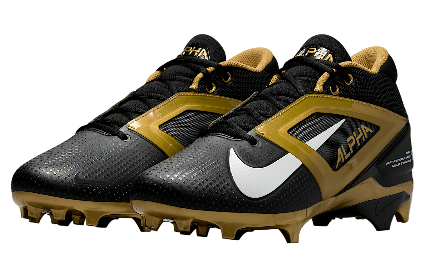 Nike Alpha Menace 4 Pro Black / Metallic Gold