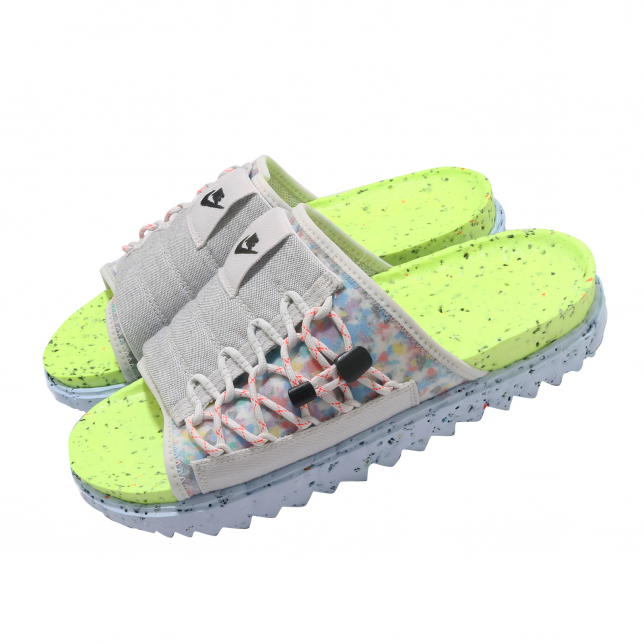 Nike Asuna Crater Slide Platinum Tint Black Volt DJ4629001