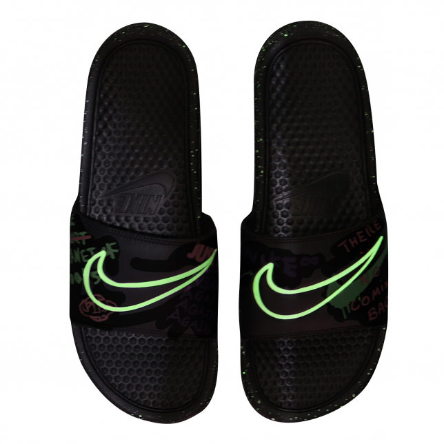 Nike Benassi JDI Print Black Voltage Purple