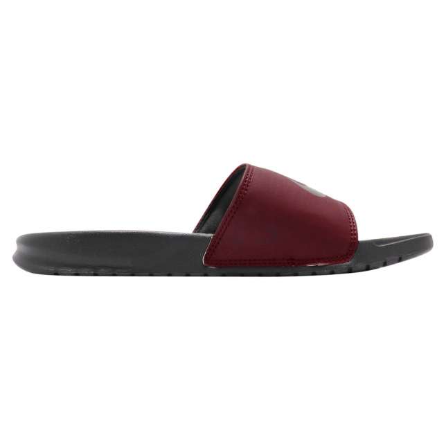 Nike Benassi JDI Slide Anthracite University Red