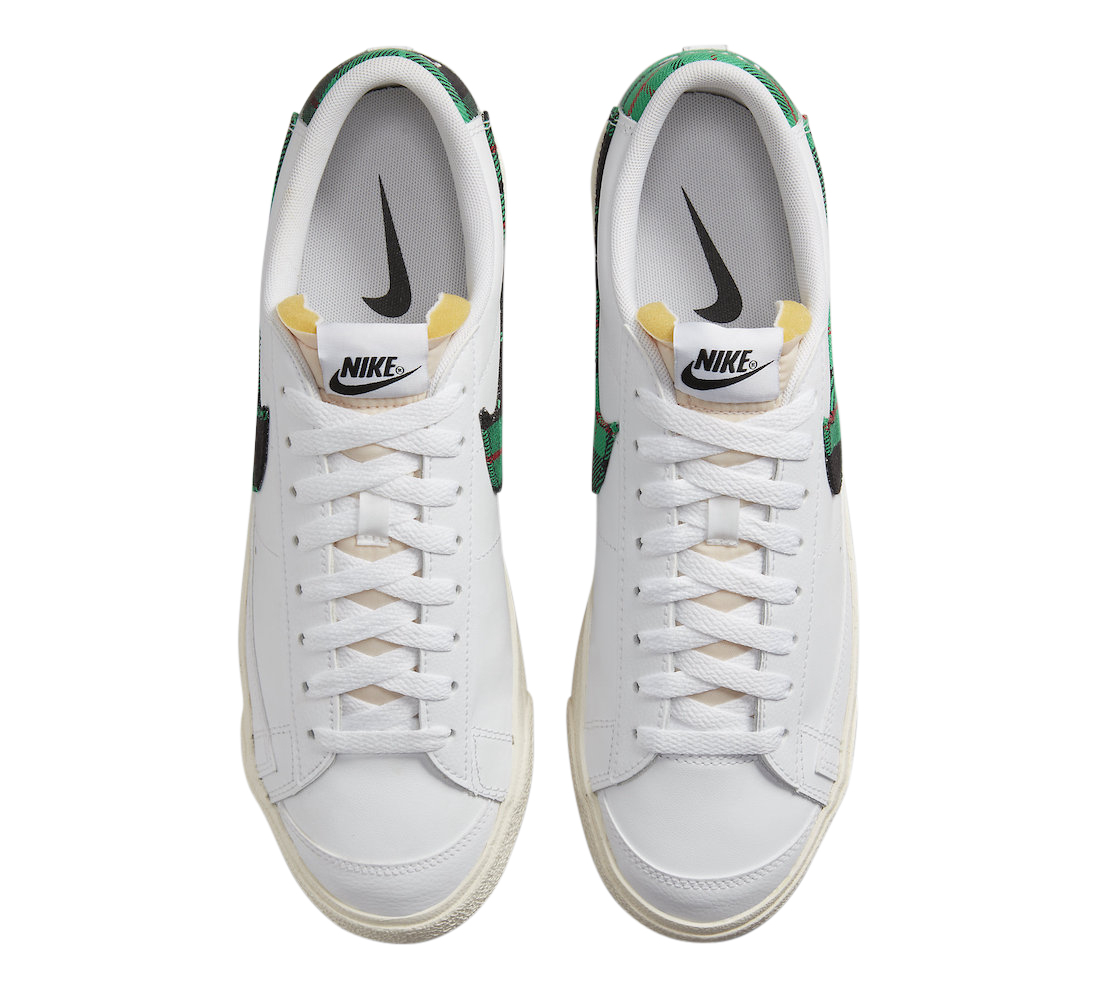 Nike Blazer Low Plaid White Green