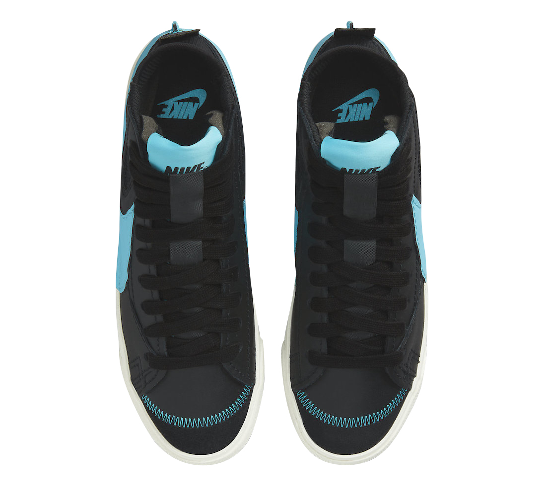Nike Blazer Mid 77 Jumbo Black Aqua - Oct 2022 - FD0278-001