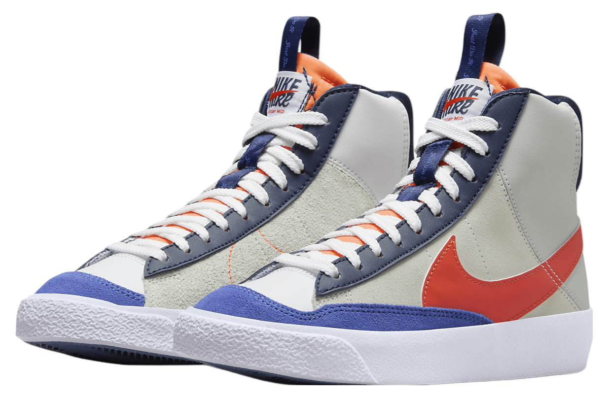 Nike Blazer Mid 77 SE GS White / Light Silver / Team Orange