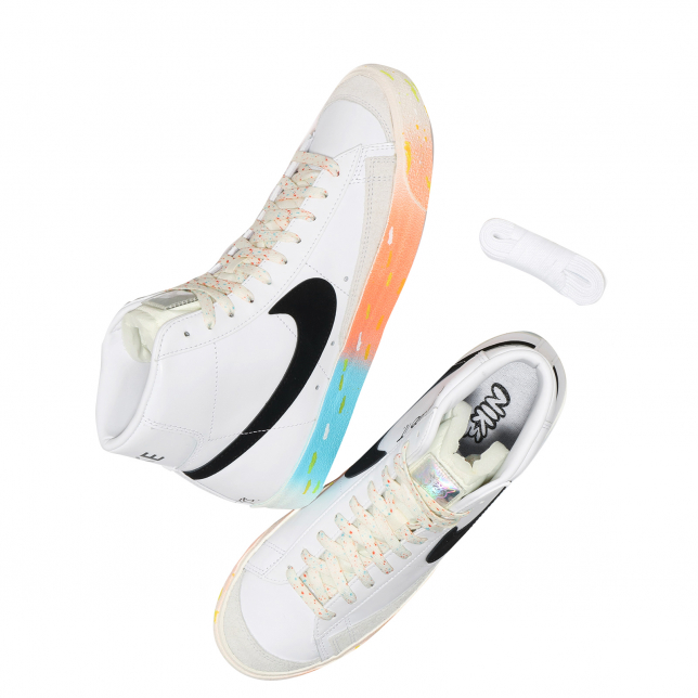 Nike Blazer Mid 77 Vintage White Black Sail Turf Orange