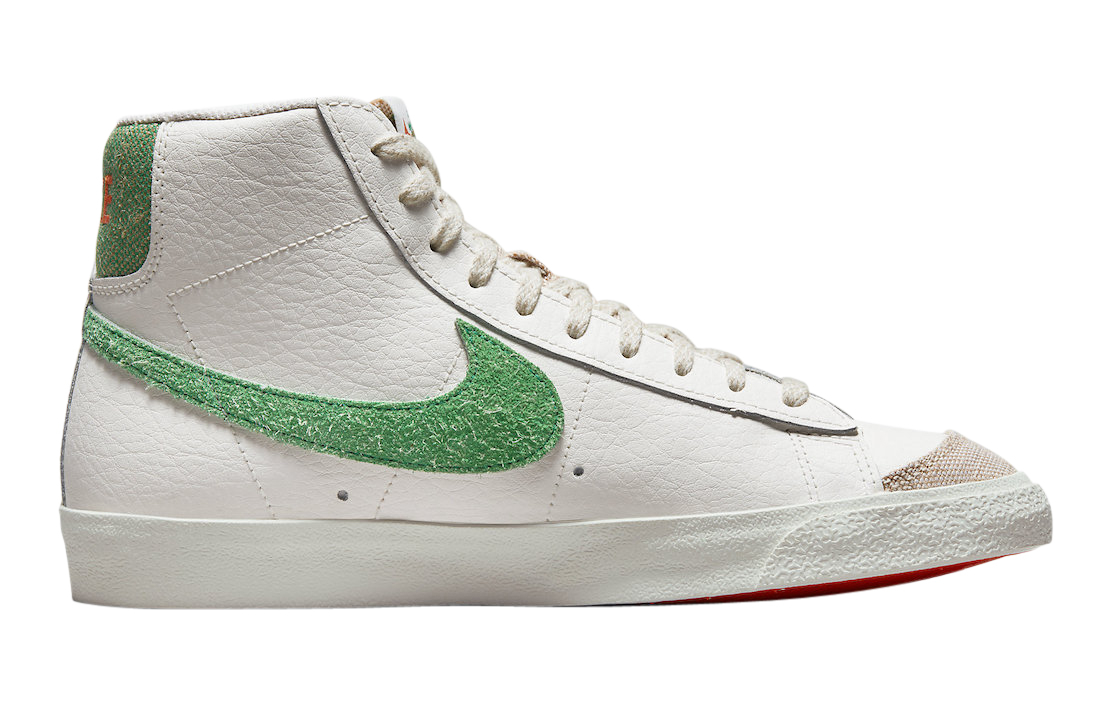 nike blazer mid white green