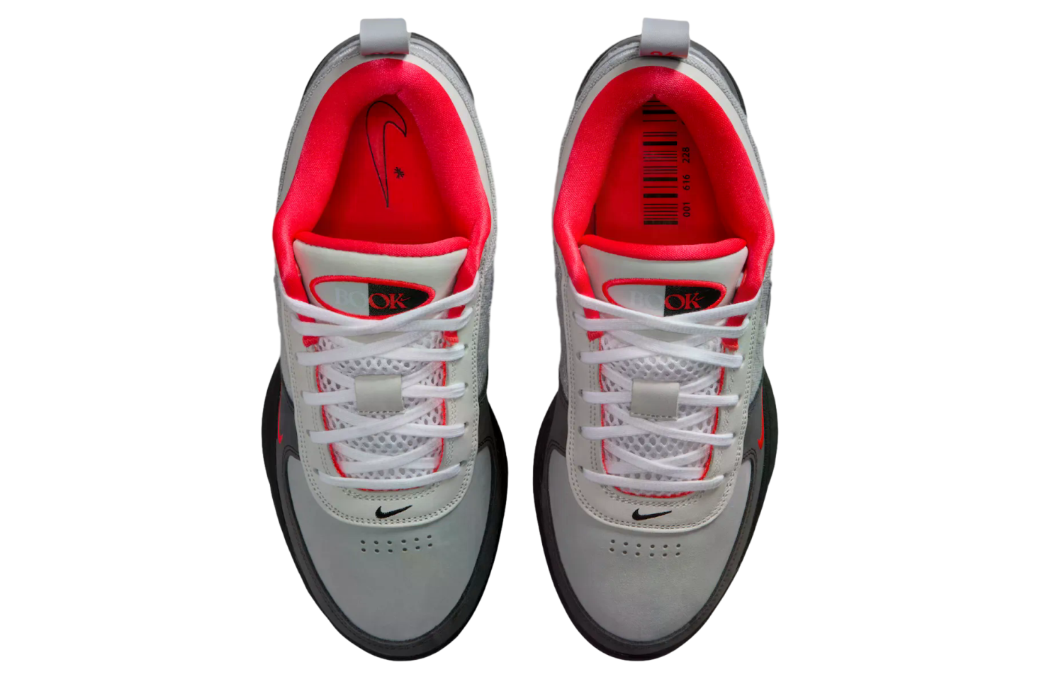 Nike Book 1 Solar Red Wolf Grey / Cool Grey