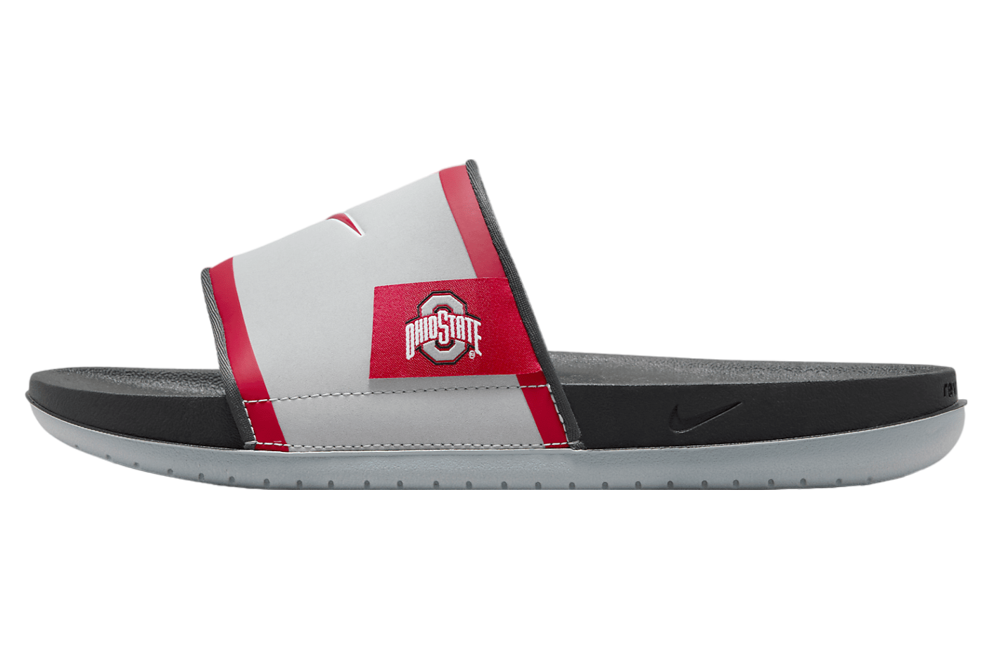 Nike College Offcourt Slide (Ohio State) Wolf Grey / Dark Smoke Grey