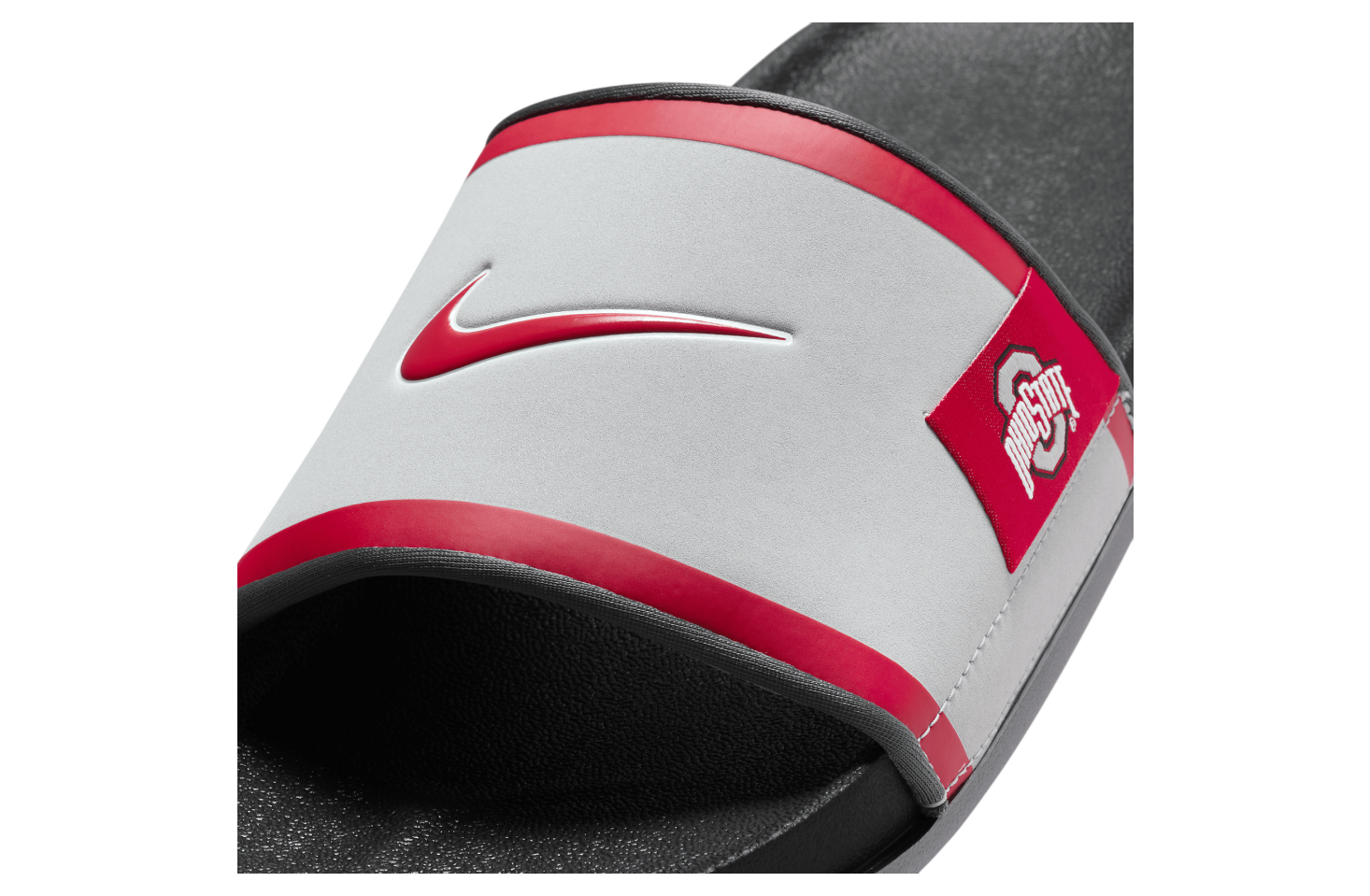 Nike College Offcourt Slide (Ohio State) Wolf Grey / Dark Smoke Grey