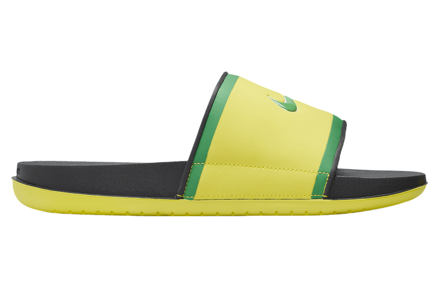 Nike College Offcourt  Slide (Oregon) Yellow Strike / Dark Smoke Grey