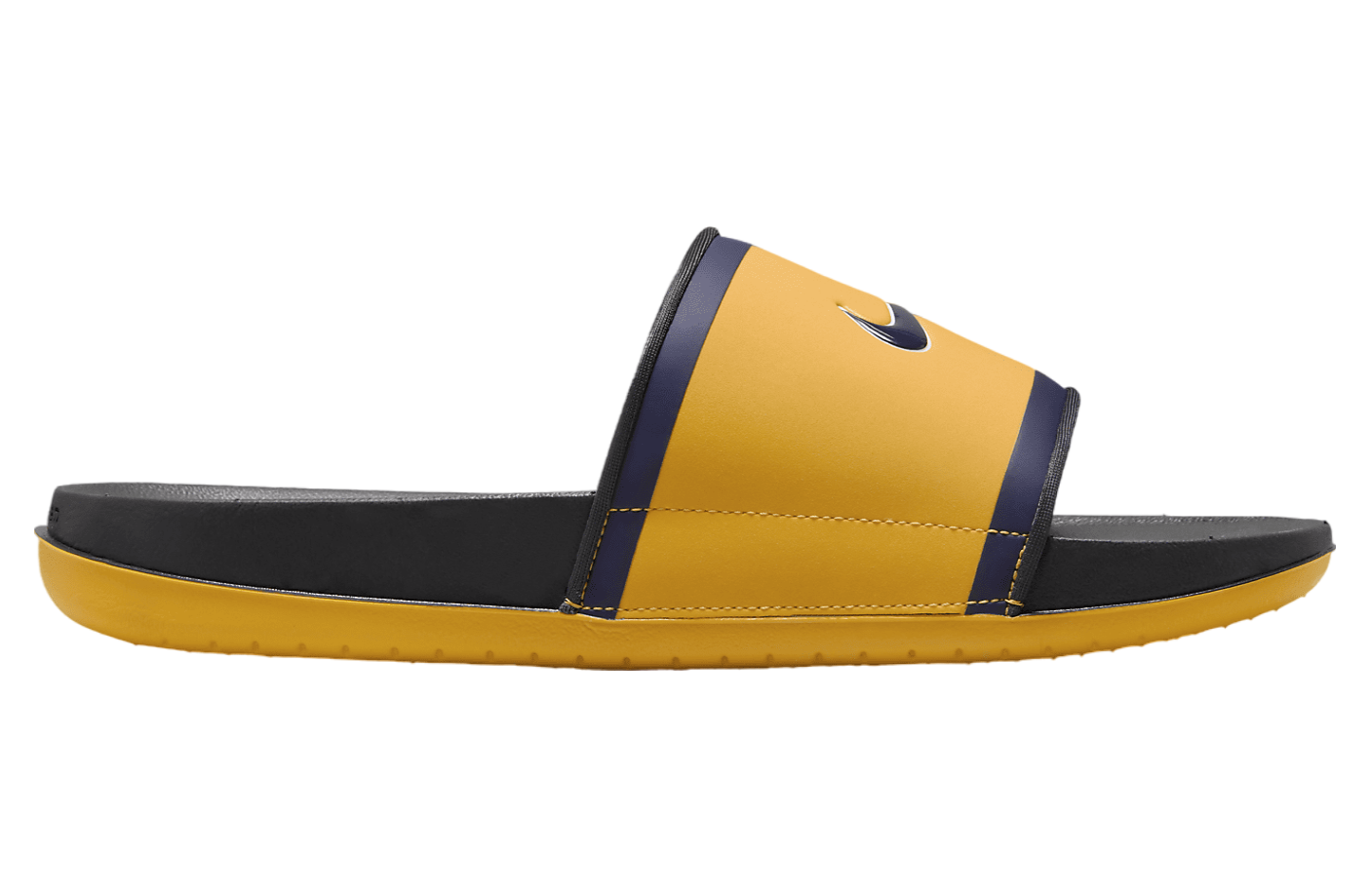 Nike College Slide Offcourt Black (Michigan) Amarillo / Dark Smoke Grey