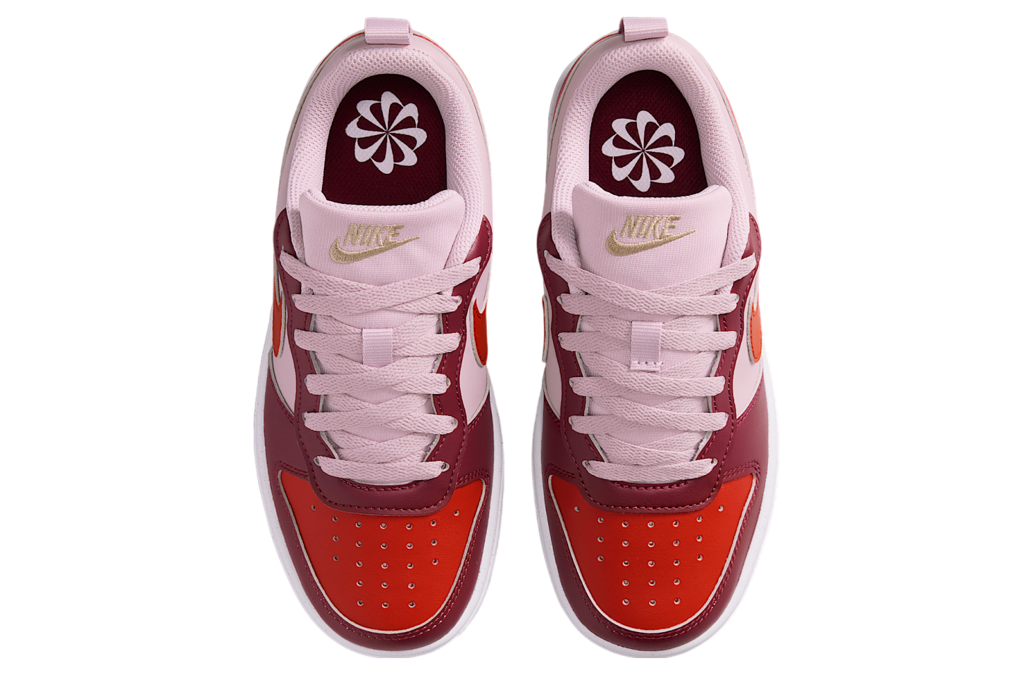 Nike Court Borough Low Recraft Gs Particle Rose / Dark Team Red