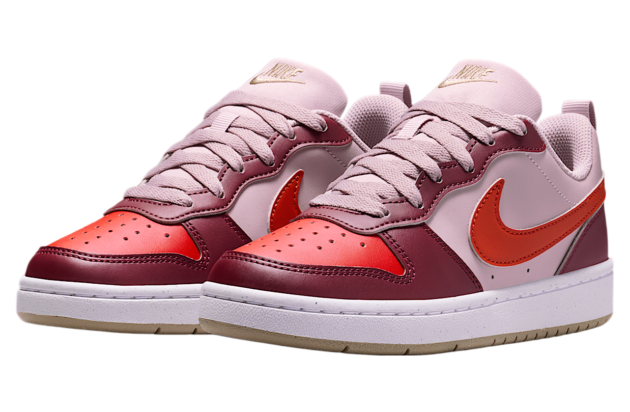 Nike Court Borough Low Recraft Gs Particle Rose / Dark Team Red