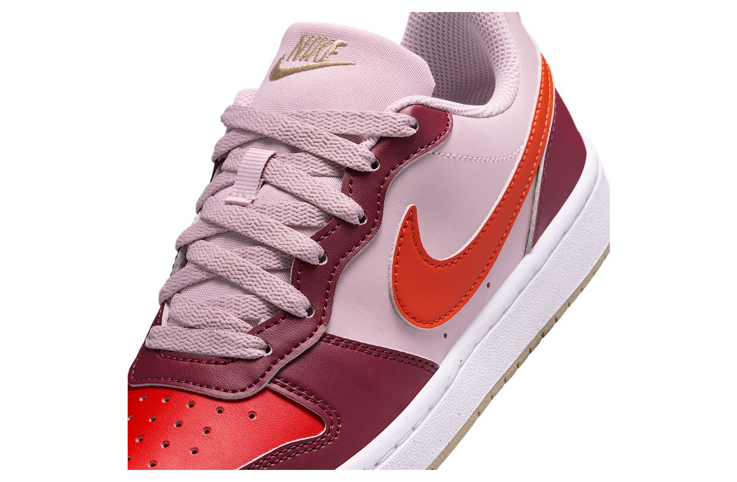 Nike Court Borough Low Recraft Gs Particle Rose / Dark Team Red