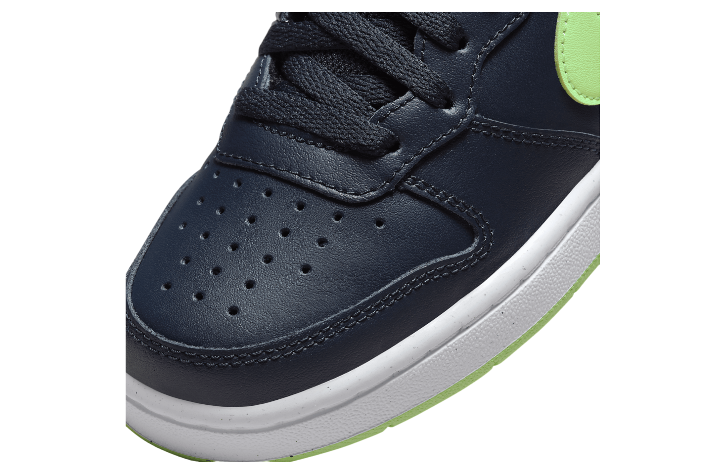 Nike Court Borough Mid 2 GS Dark Obsidian / Lime Blast