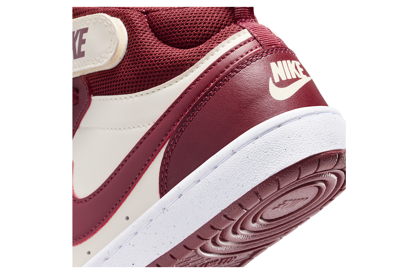 Nike Court Borough Mid 2 GS Soft Pearl / Dark Team Red