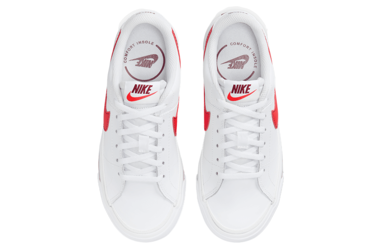 Nike Court Legacy GS White / Bright Crimson